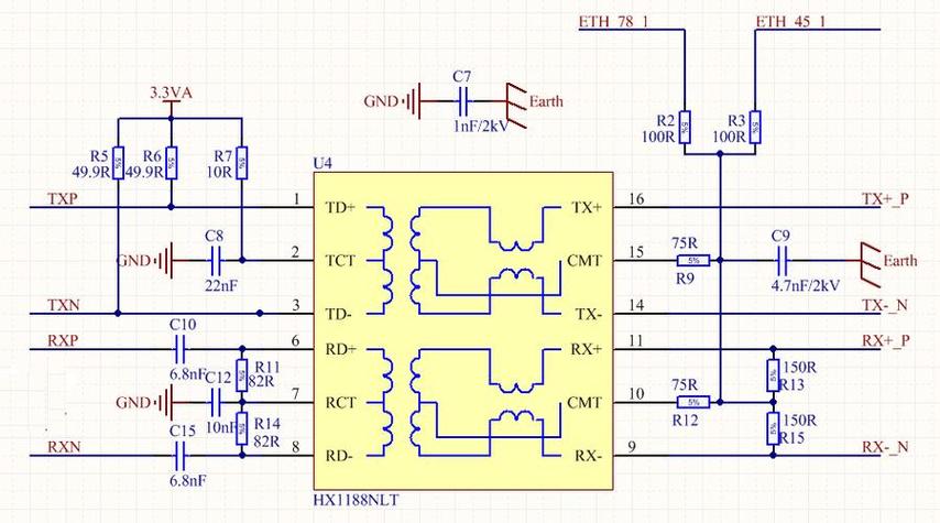 網絡變壓器電路講解