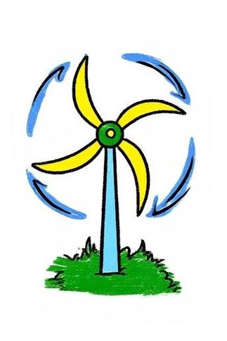 風力發電機圖片簡筆畫，風力發電機圖片大全
